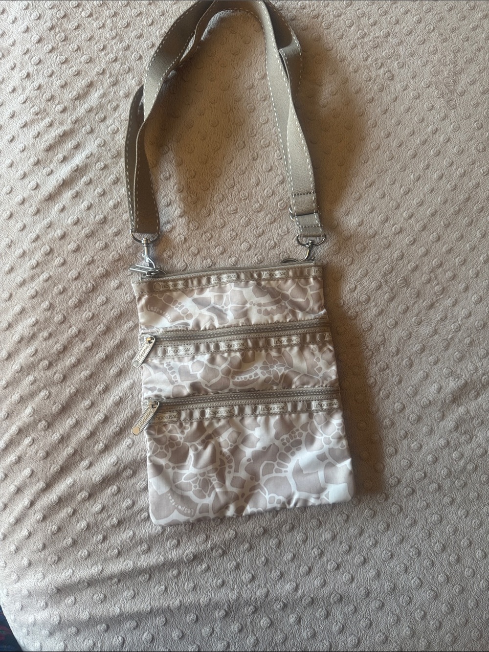 Lesportsac Beige Floral Pattern Crossbody Bag